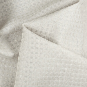 IS010 Waffle 54% Linen / 46% Cotton Fabric Gray Cashmere Softened