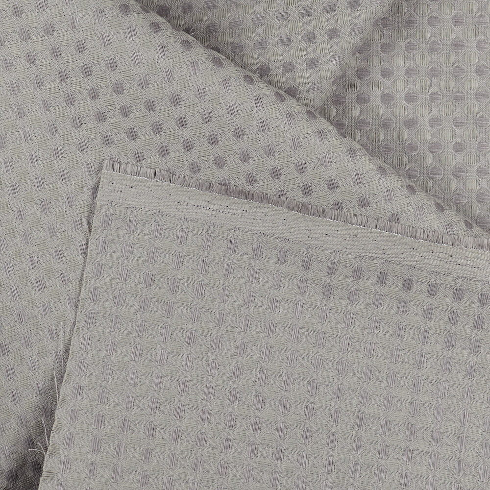 IS010 Waffle 54% Linen / 46% Cotton Fabric Frost Gray Softened