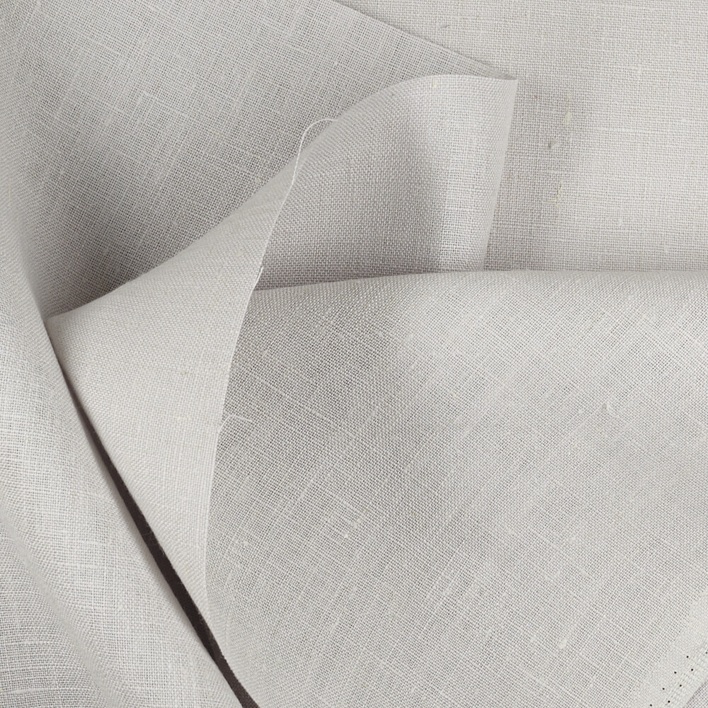 4C22 Rustic  Glacier Gray 100% Linen Fabric