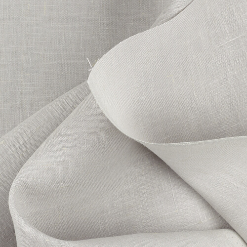 4C22 Rustic  100% Linen Fabric Glacier Gray Softened