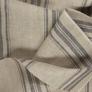 IL084 REMY  NATURAL/NINE IRON MLT-21  Softened - 100% Linen - Heavy (7.1 oz/yd<sup>2</sup>)