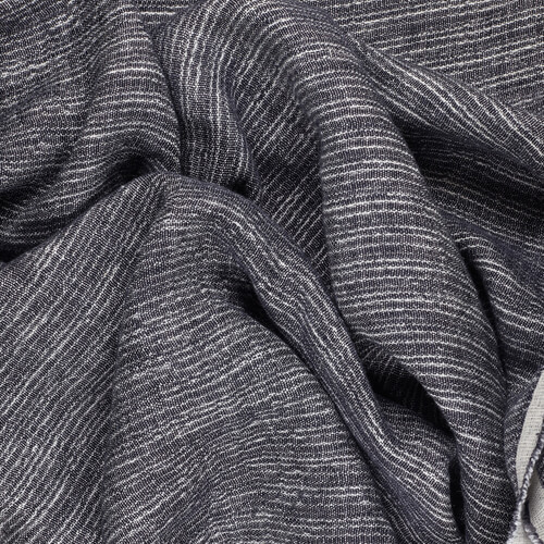 IL097 Double-sided 100% Linen Fabric Black / White - Breeze Fs Signature Finish