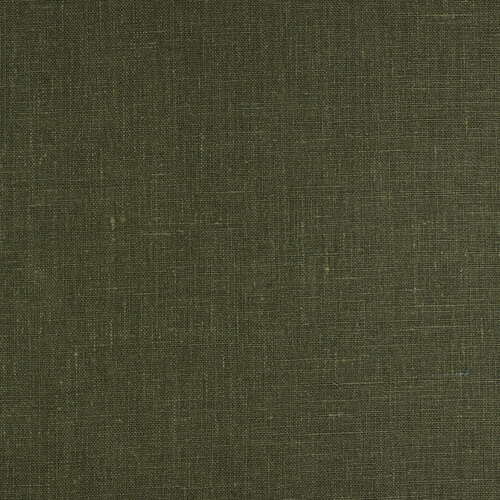 4C22 Rustic  100% Linen Fabric Moss Softened