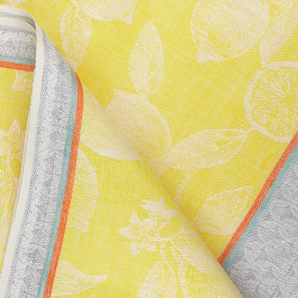 IL085 Narrow Width 100% Linen Fabric Mlt-11 - Lemons