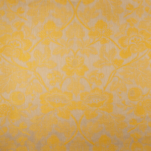 IL098 Jacquard 100% Linen Fabric Natural / Autumn Gold - Loire Fs Signature Finish