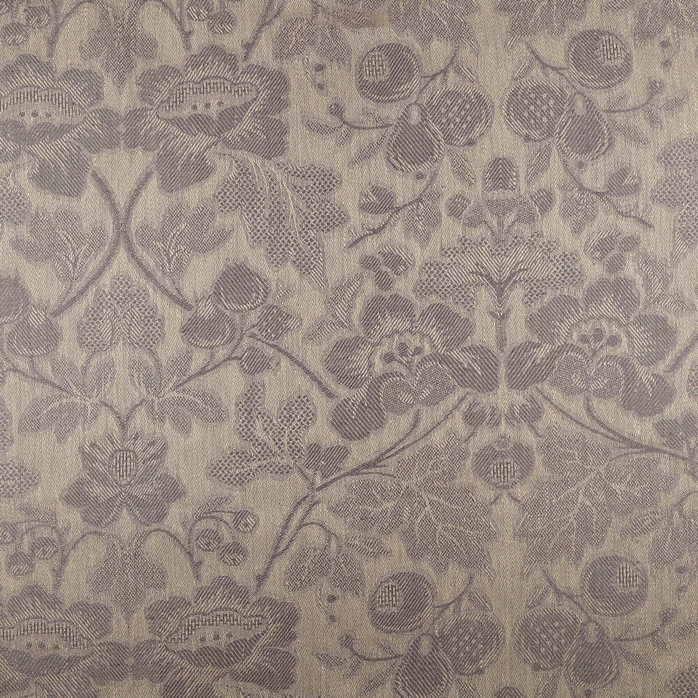IL098 Jacquard Natural / Graphite - Loire 100% Linen Fabric