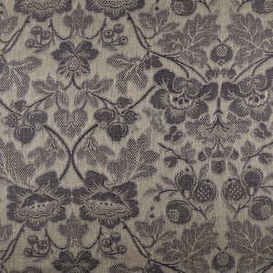 IL098 Jacquard 100% Linen Fabric Natural / Black - Loire Fs Signature Finish
