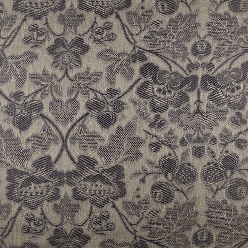 IL098 Jacquard Natural / Black - Loire 100% Linen Wholesale Fabric by the Bolt