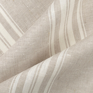 IL084 Narrow Width 100% Linen Fabric Natural / White - Remy Softened