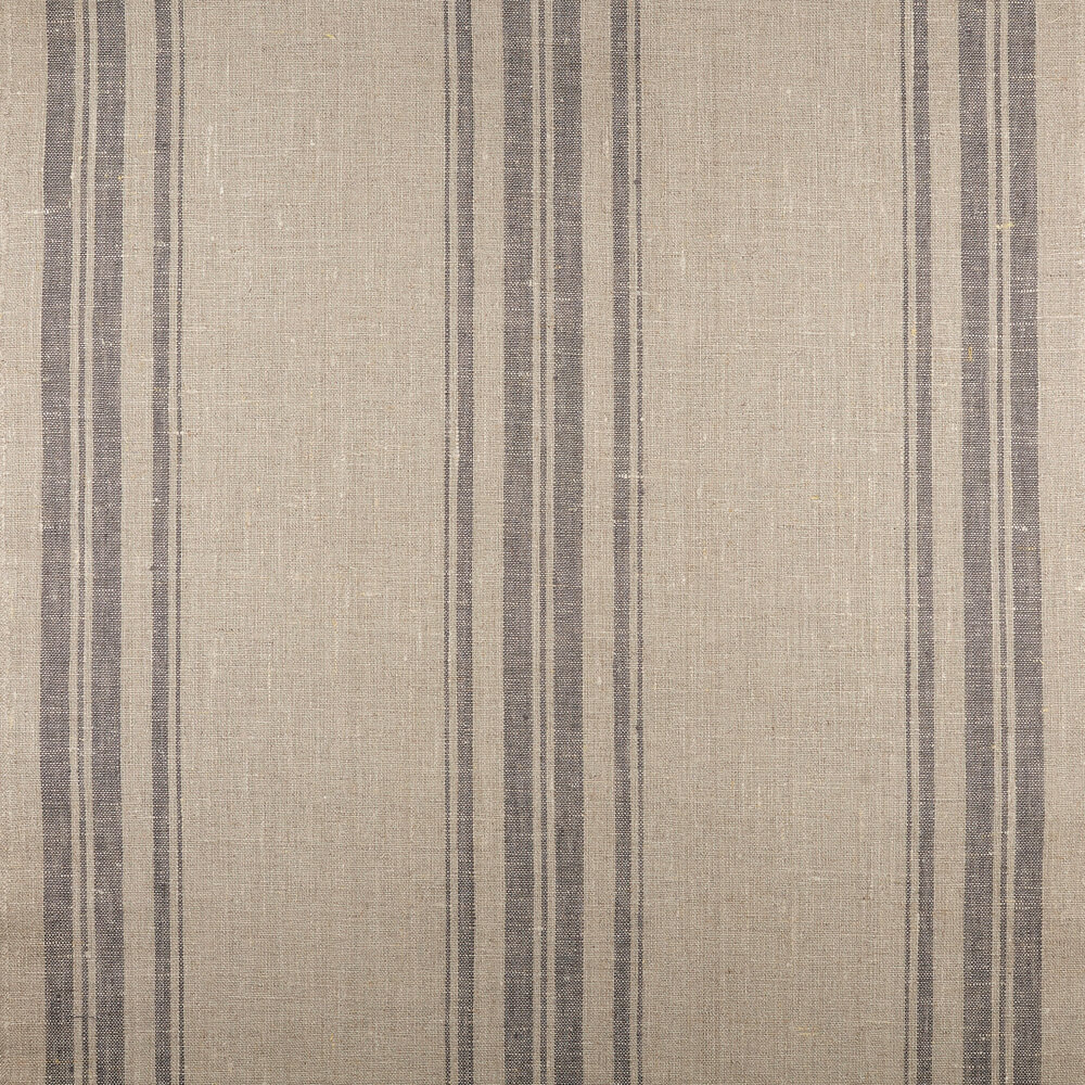 IL084 Narrow Width 100% Linen Fabric Natural / Graphite - Remy Softened