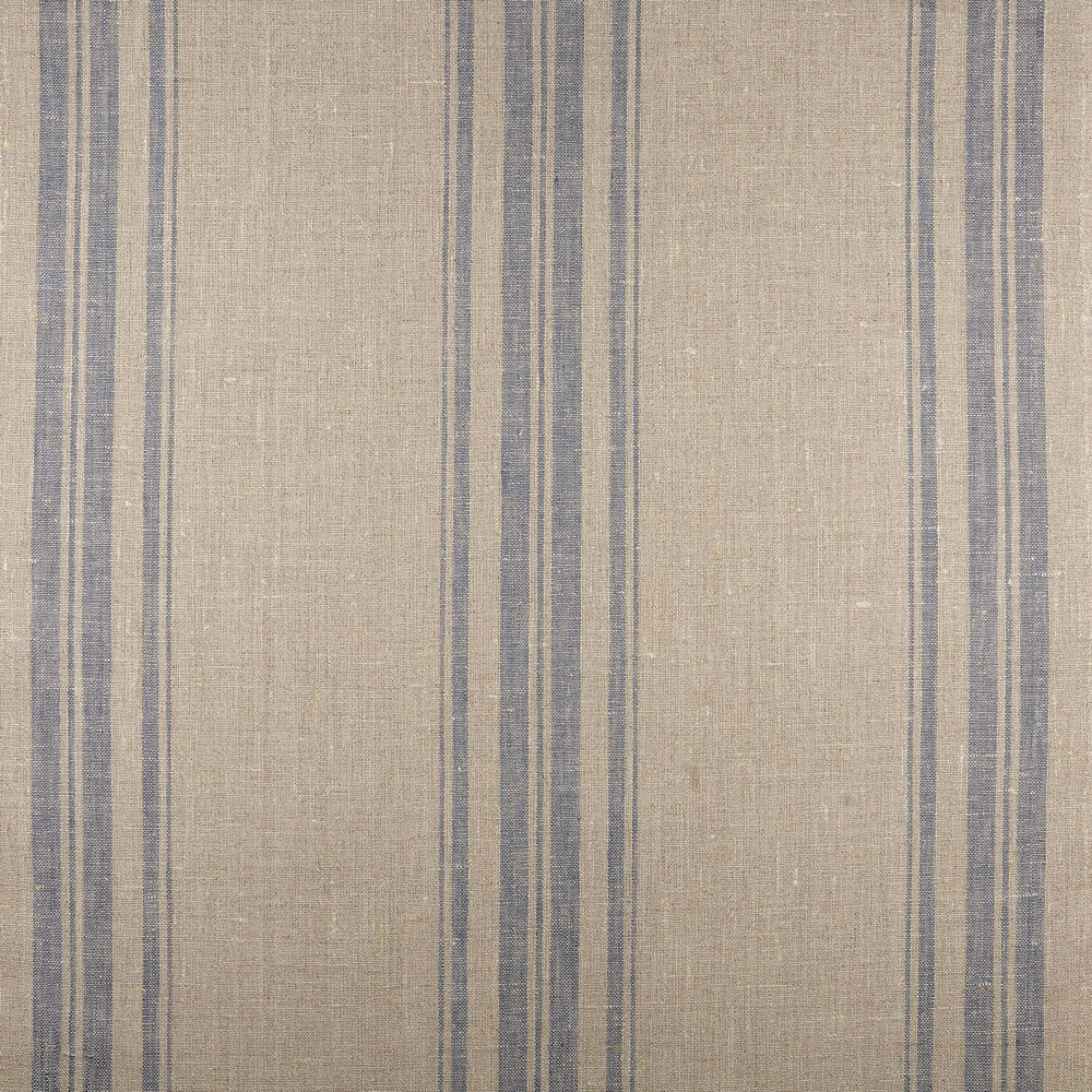 IL084 Narrow Width 100% Linen Fabric Natural / Blue Mirage - Remy Softened