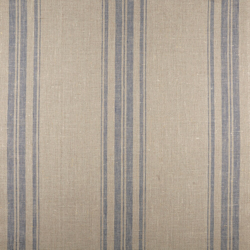 IL084 Narrow Width 100% Linen Fabric Natural / Blue Mirage - Remy Softened