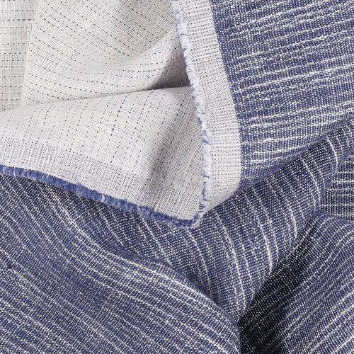 IL097 Double-sided 100% Linen Fabric Cobalt / White - Breeze Fs Signature Finish