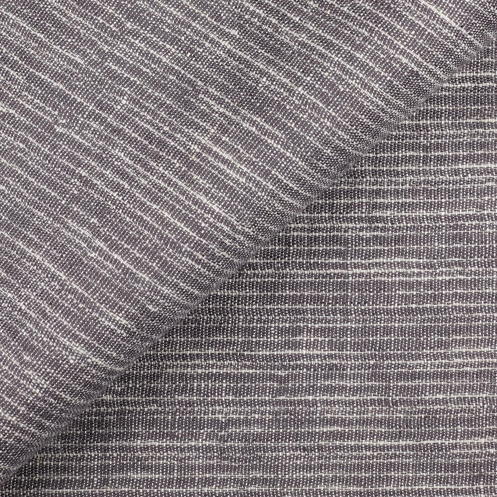 IL097 Double-sided 100% Linen Fabric Asphalt / White - Breeze Fs Signature Finish