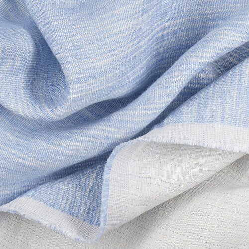 IL097 Double-sided 100% Linen Fabric Gouache / White - Breeze Fs Signature Finish