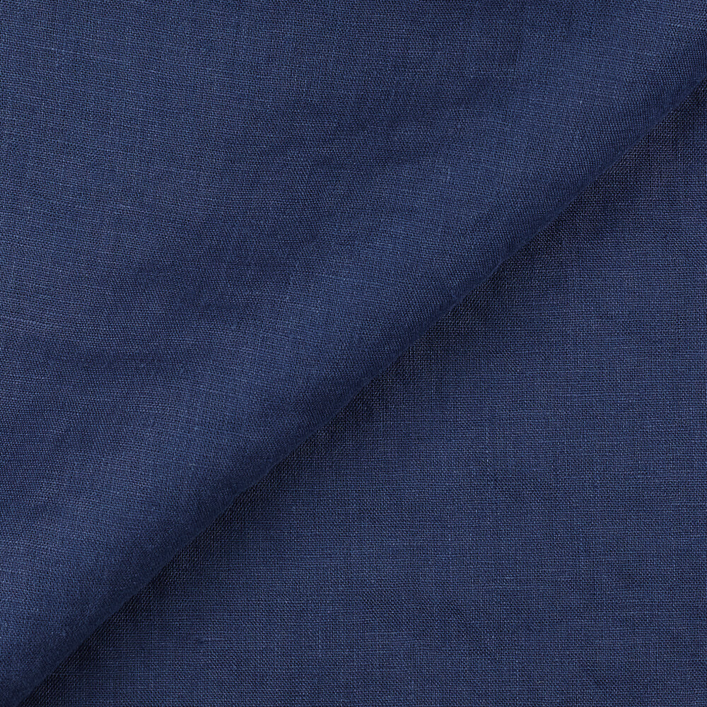 IL019 All-purpose 100% Linen Fabric Insignia Blue Fs Signature Finish