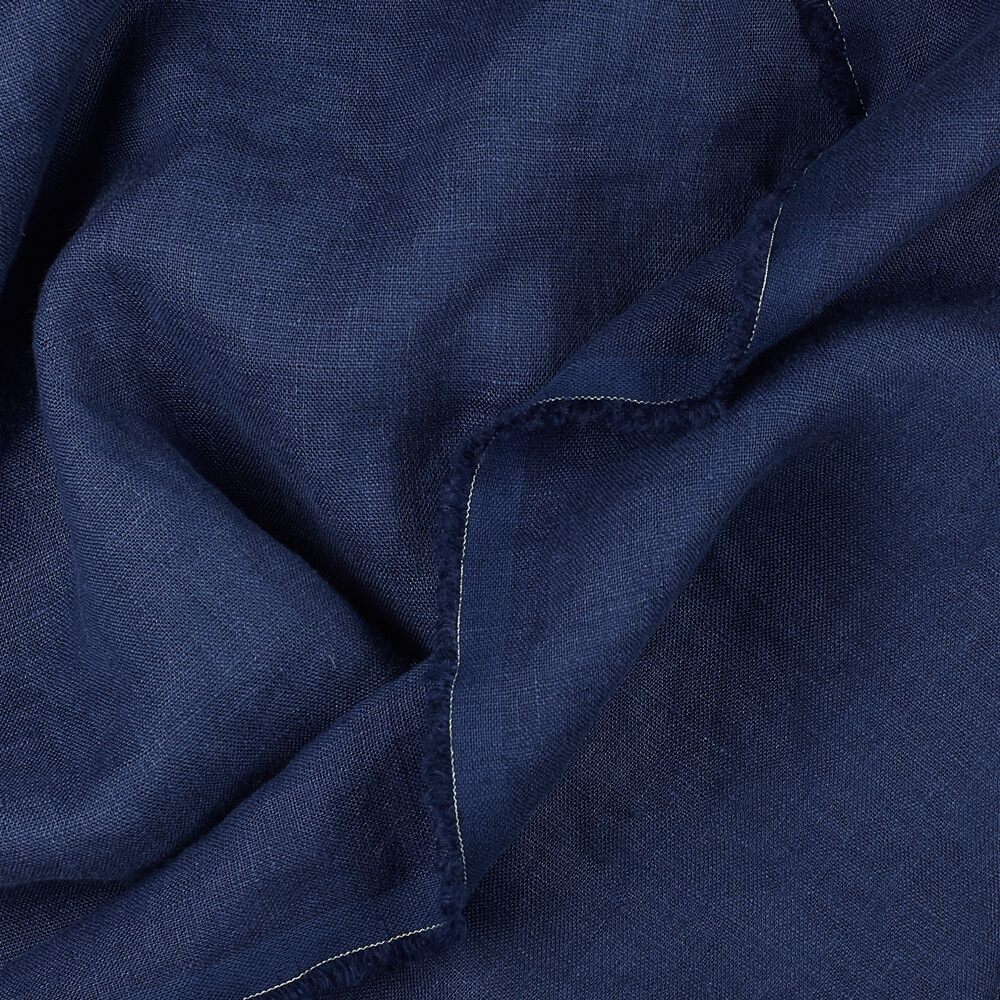 IL019 All-purpose 100% Linen Fabric Insignia Blue Fs Signature Finish