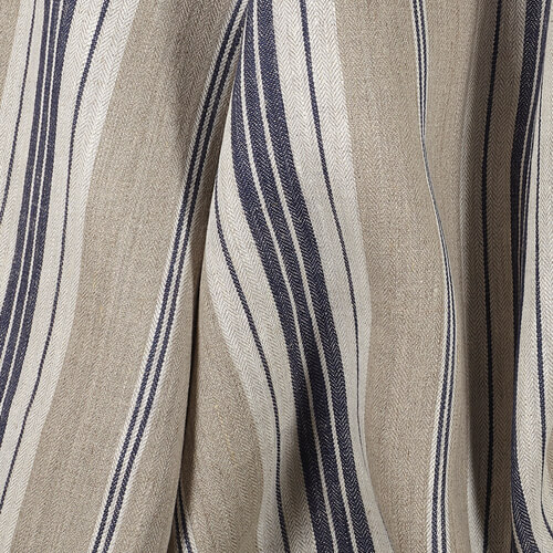 IL087 French Ticking 100% Linen Fabric Mlt-2 - Normandy Fs Premier Finish