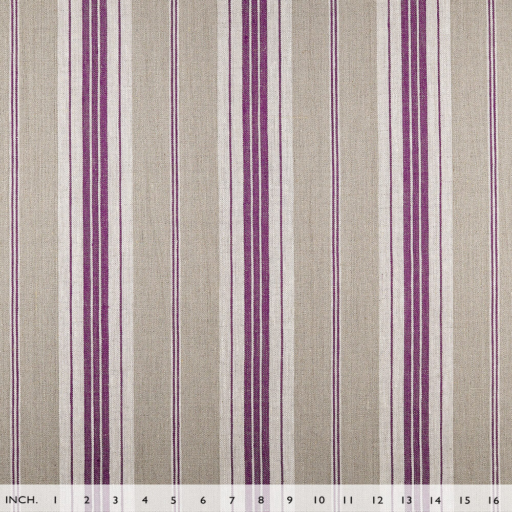 IL087 French Ticking 100% Linen Fabric Mlt-4 - Normandy Fs Premier Finish