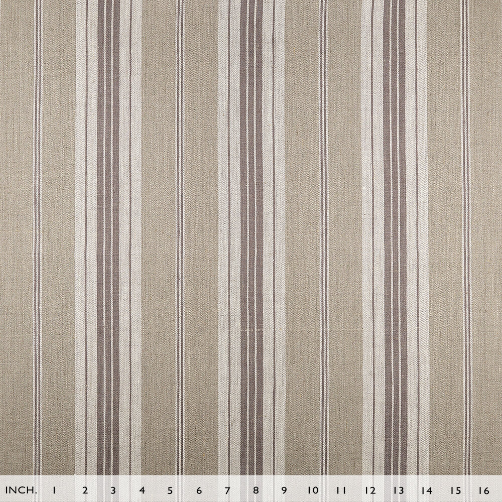 IL087 French Ticking 100% Linen Fabric Mlt-5 - Normandy Fs Premier Finish