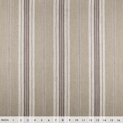 IL087 French Ticking 100% Linen Fabric Mlt-5 - Normandy Fs Premier Finish