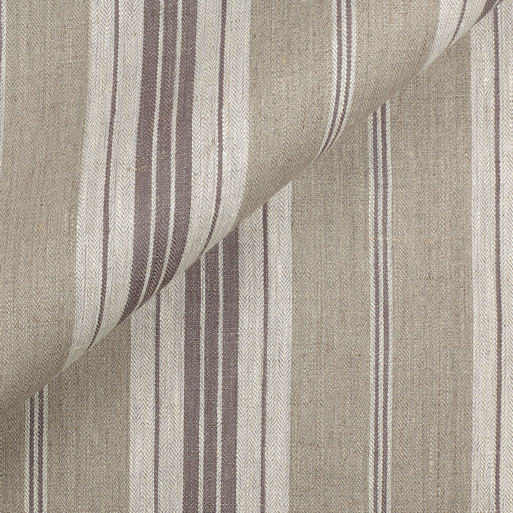 IL087 French Ticking 100% Linen Fabric Mlt-5 - Normandy Fs Premier Finish