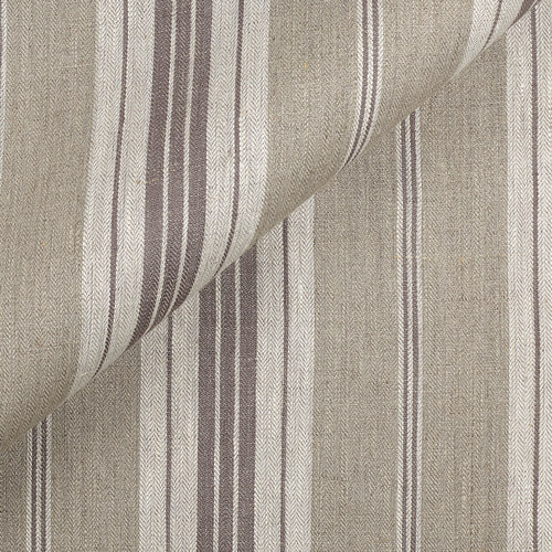 IL087 French Ticking 100% Linen Fabric Mlt-5 - Normandy Fs Premier Finish