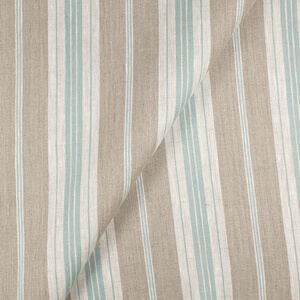IL087 NORMANDY  NATURAL/WHITE/TOURMALINE MLT-7  FS Premier Finish - 100% Linen - Medium (6.8 oz/yd<sup>2</sup>)