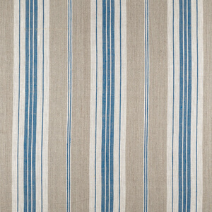 IL087 NORMANDY  NATURAL/WHITE/MOROCCAN BLUE MLT-8  FS Premier Finish - 100% Linen - Medium (6.8 oz/yd<sup>2</sup>)