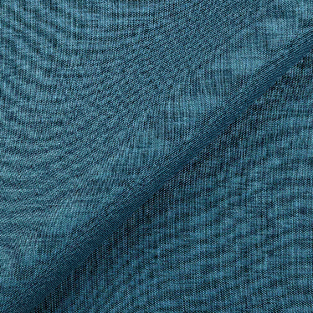 IL020 Handkerchief 100% Linen Fabric Blue Apatite Softened