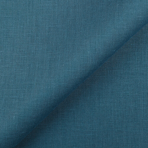 IL020 Handkerchief 100% Linen Fabric Blue Apatite Softened