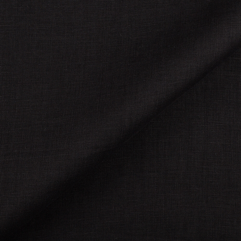 4C22 Rustic  100% Linen Fabric Anthracite Softened