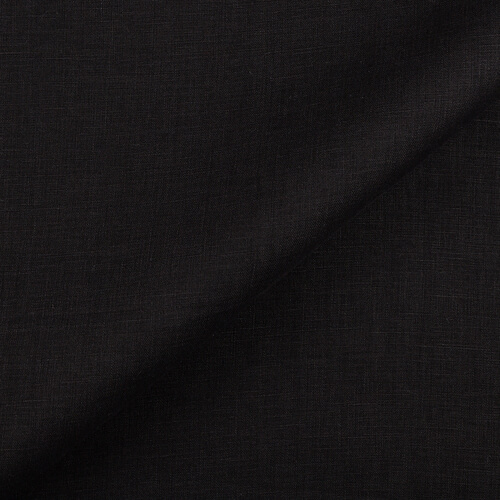 4C22 Rustic  100% Linen Fabric Anthracite Softened