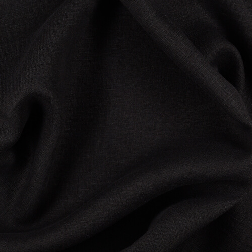 IL020 Handkerchief 100% Linen Fabric Anthracite Softened