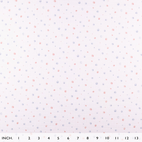 IC008 Muslin 100% Cotton Fabric White / Mlt Peas Softened