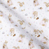 IC008 Muslin 100% Cotton Fabric White / Pink Baby Rattle Softened