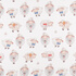 IC008 Muslin 100% Cotton Fabric White / Pink Baby Rattle Softened