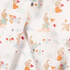 IC008 Muslin White / Mlt Rabbits In Garden 100% Cotton Wholesale Fabric by the Bolt