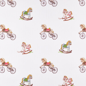 IC005  Horses  WHITE / MLT  Softened - 100% Cotton - Light (3.6 oz/yd<sup>2</sup>)