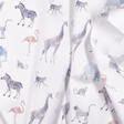 IC005 Gentle Safari WHITE / MLT BLUE Softened 100% Cotton Light (3.6 oz/yd<sup>2</sup>)