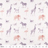 IC005 Percale White / Mlt Pink Gentle Safari 100% Cotton Discount Fabric