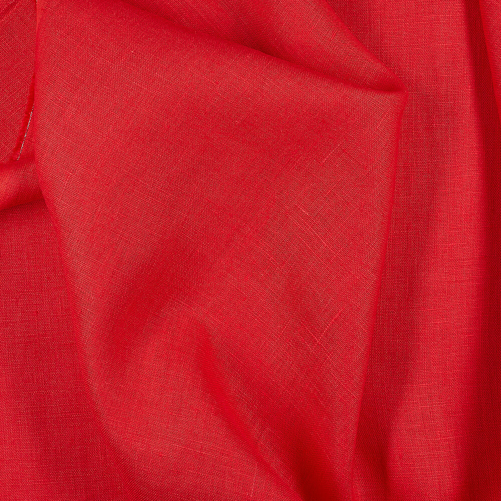 IL019 All-purpose Fiery Red 100% Linen Fabric