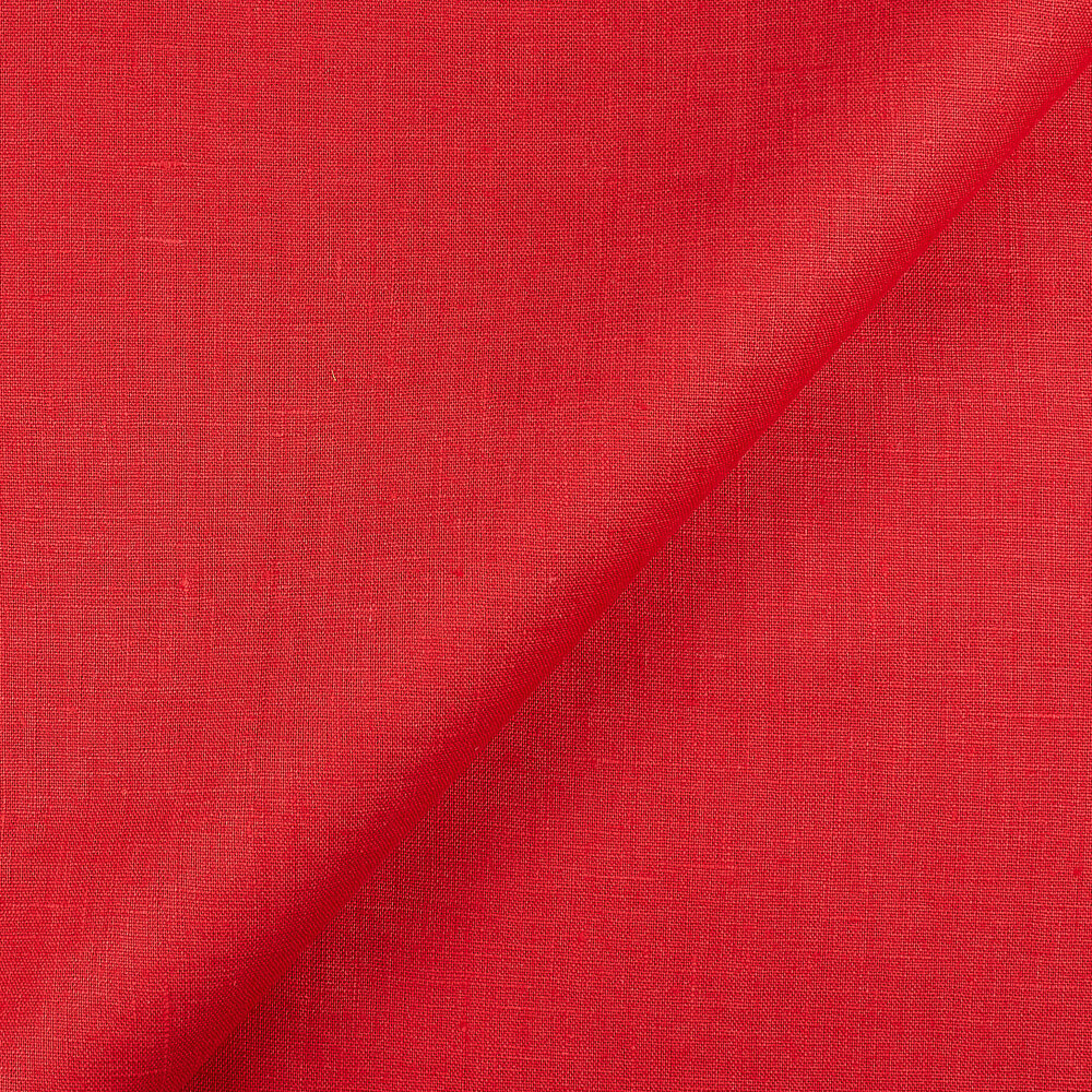 IL019 All-purpose 100% Linen Fabric Fiery Red Fs Signature Finish