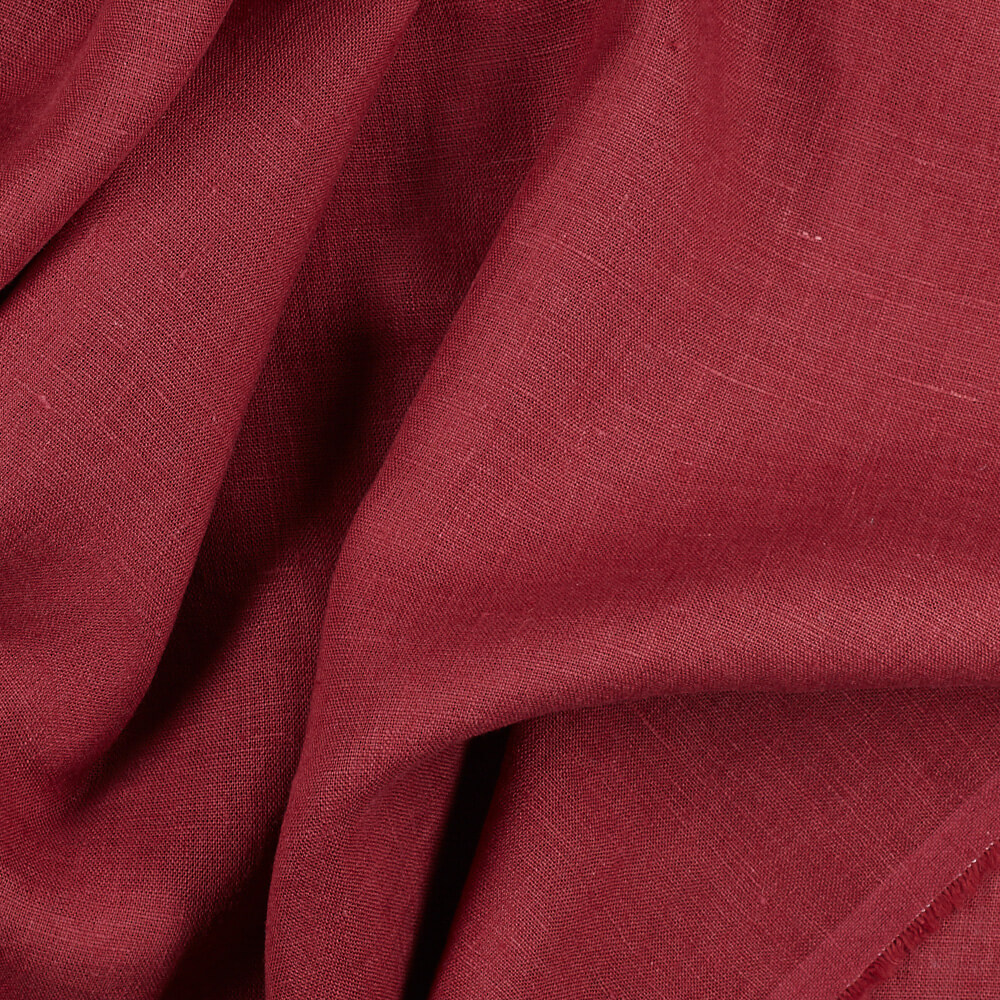 IL019 All-purpose Biking Red 100% Linen Fabric