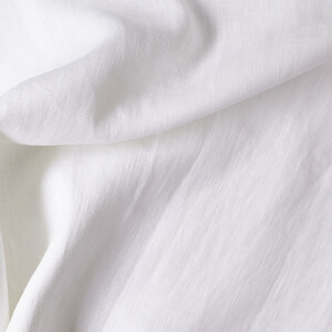 4C22 Rustic  100% Linen Fabric Optic White Fs Premier Finish
