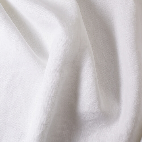 4C22 Rustic  100% Linen Fabric Optic White Fs Premier Finish