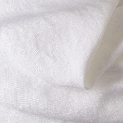 4C22 Rustic  100% Linen Fabric Optic White Fs Premier Finish