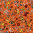 IC023  Pablo Flowers  ORANGE / MLT  Softened 100% Cotton Light (4.4 oz/yd<sup>2</sup>)