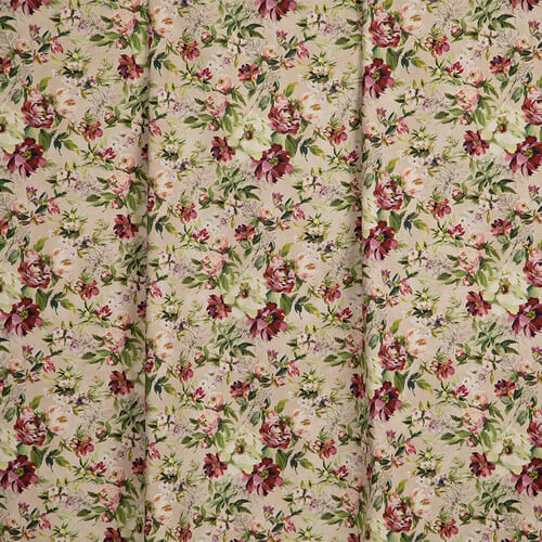 IC023 Faille 100% Cotton Fabric Parchment / Mlt Simona Softened