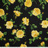 IC023 Faille Black / Mlt Donna Rosa 100% Cotton Fabric